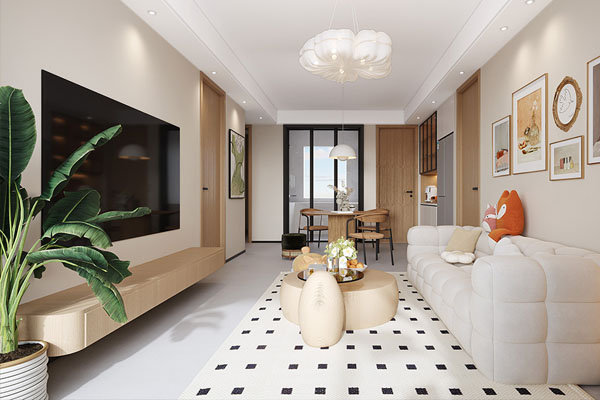 现代黑白灰无主灯装修,简约明快舒适